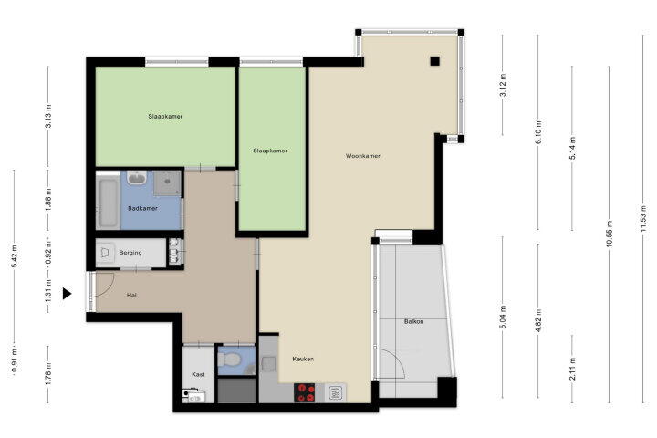 Plattegrond – Bever 17, Amersfoort