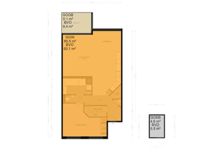 Plattegrond – Beysterveld 269, Amsterdam