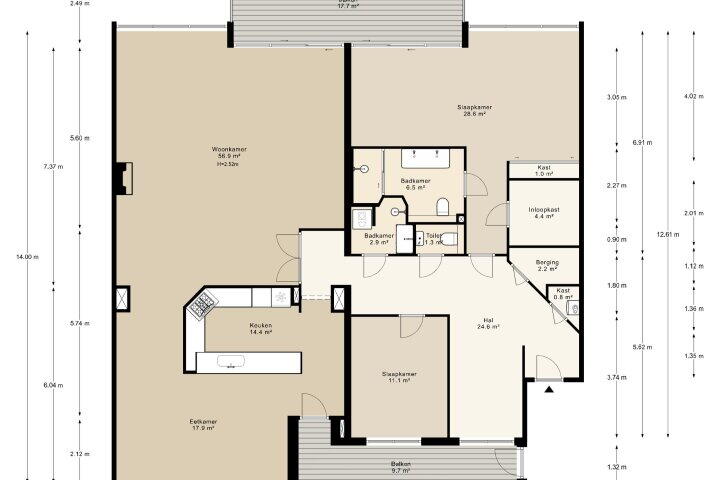 Plattegrond – Beysterveld 273, Amsterdam