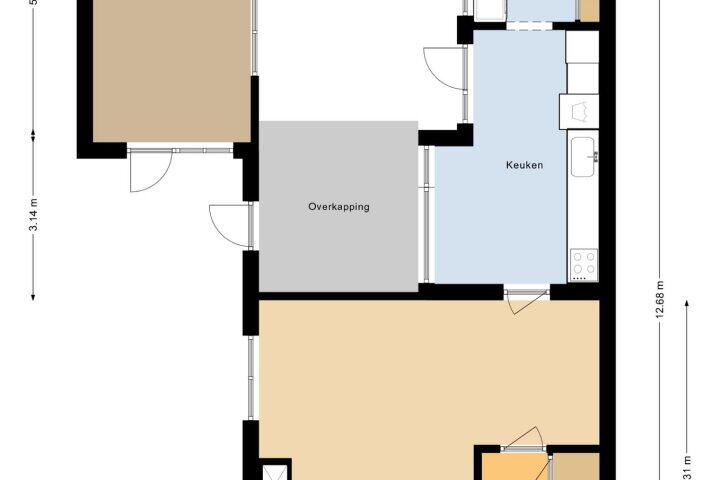 Plattegrond – Bickerstraat 60, Heerhugowaard
