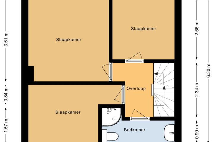 Plattegrond – Bickerstraat 60, Heerhugowaard