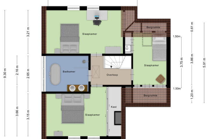 Plattegrond – Bieslook 2, Oud Gastel