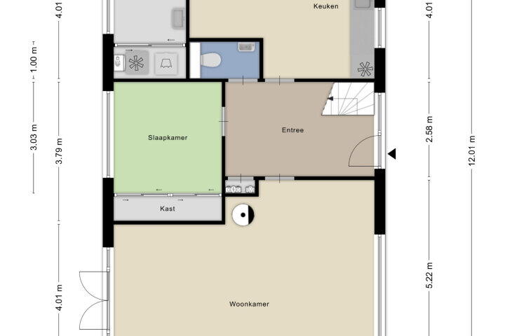 Plattegrond – Biezen 135, Boskoop