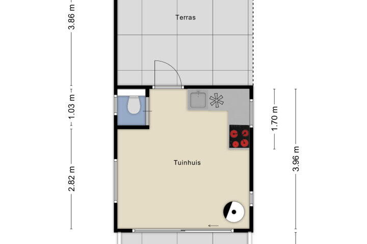 Plattegrond – Biezen 135, Boskoop