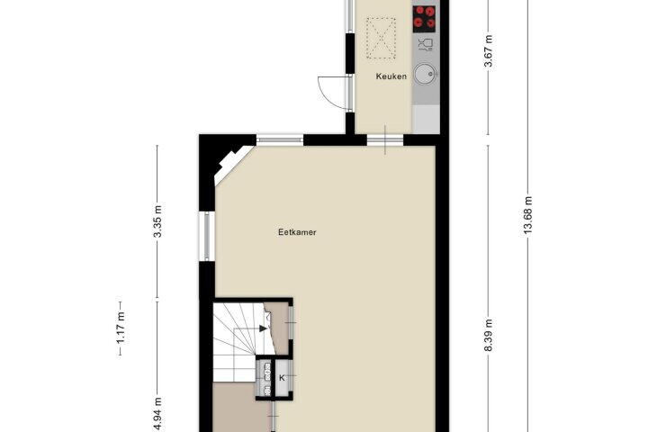 Plattegrond – Biezen 32, Boskoop
