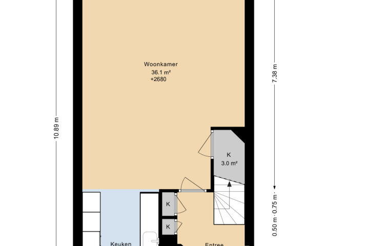 Plattegrond – Bij de Broeders 46, Kerkrade