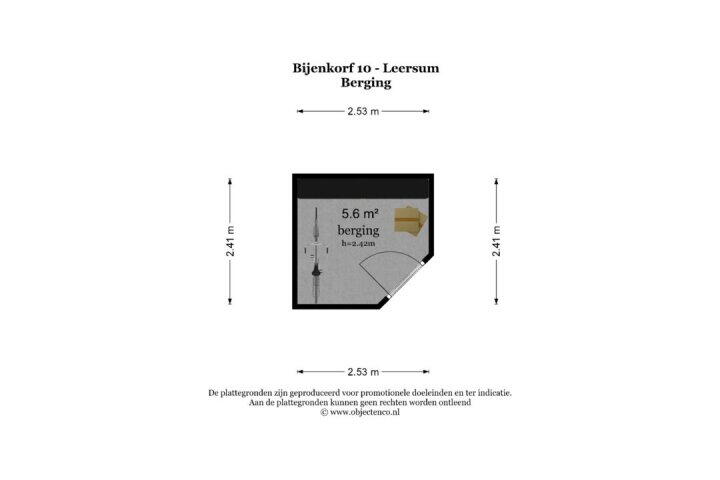 Plattegrond – Bijenkorf 10, Leersum