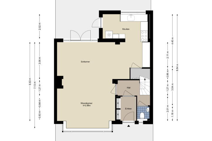 Plattegrond – Bilderdijklaan 8, Amstelveen