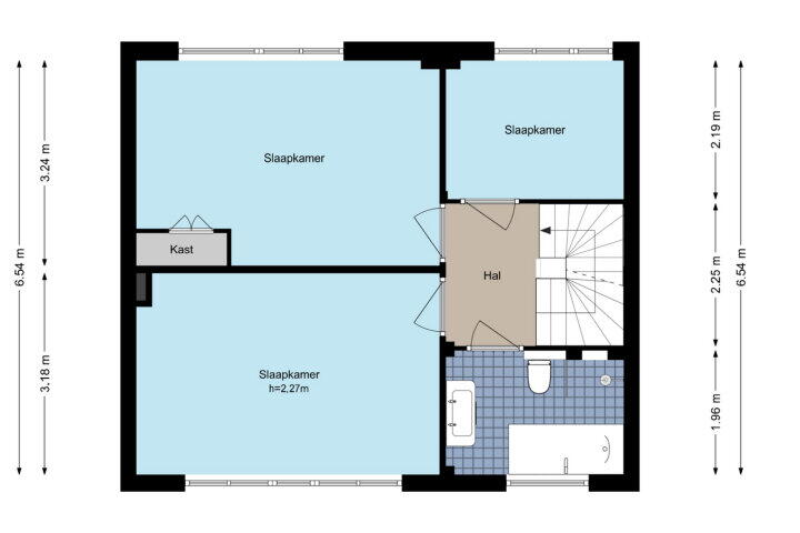 Plattegrond – Bilderdijklaan 8, Amstelveen