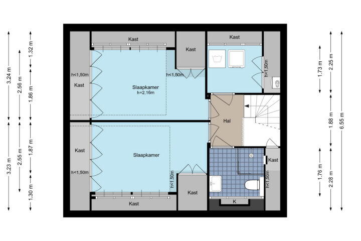 Plattegrond – Bilderdijklaan 8, Amstelveen