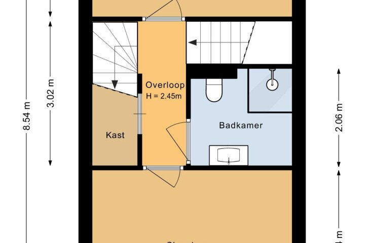 Plattegrond – Binnenkruier 44, Stompetoren
