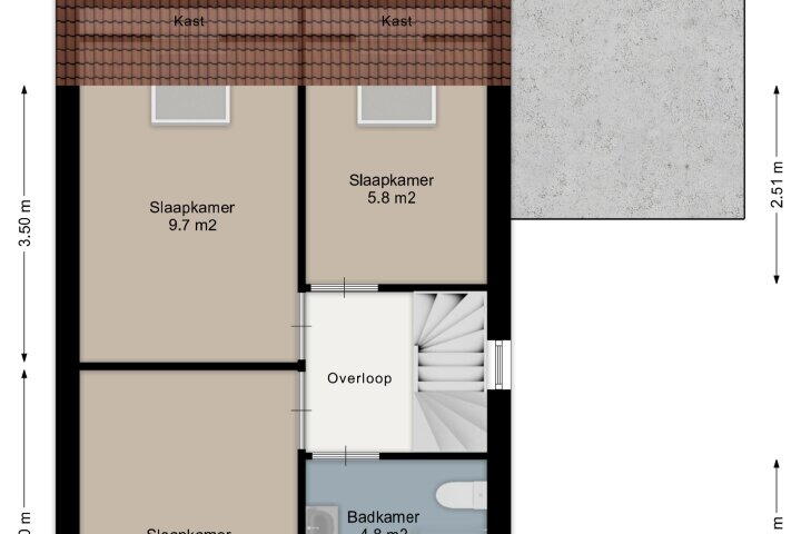 Plattegrond – Binnenroede 18, Smilde