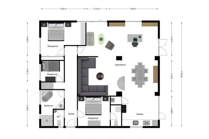 Plattegrond – Biskopsreed 7, Wijnjewoude