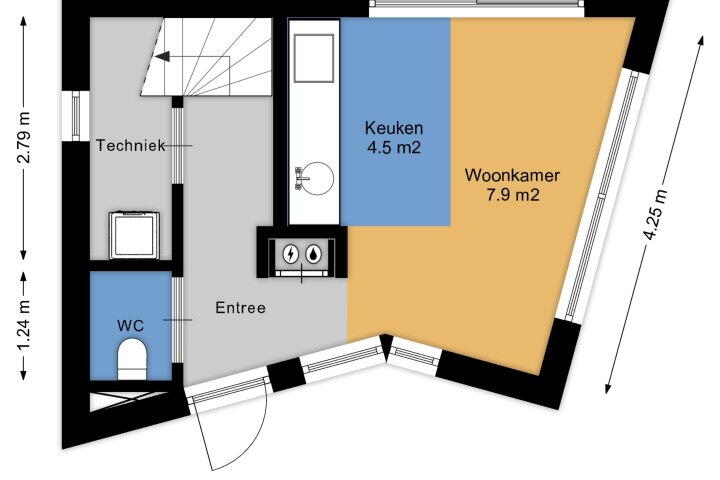 Plattegrond – Bisschopshof 23, Diever