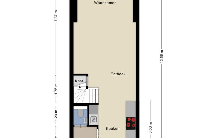 Plattegrond – Bisschopsweg 117, Amersfoort