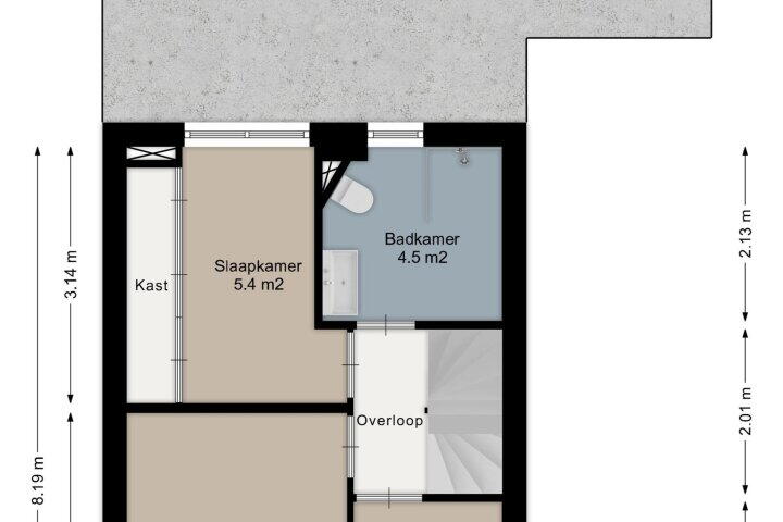 Plattegrond – Bittervoornstraat 18, Hengelo