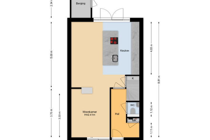 Plattegrond – Blauw-roodlaan 109, Zoetermeer