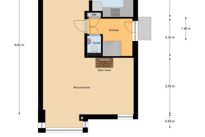 Plattegrond – Blauwe Hof 4307, Wijchen