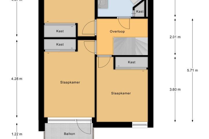 Plattegrond – Blauwe Hof 4307, Wijchen