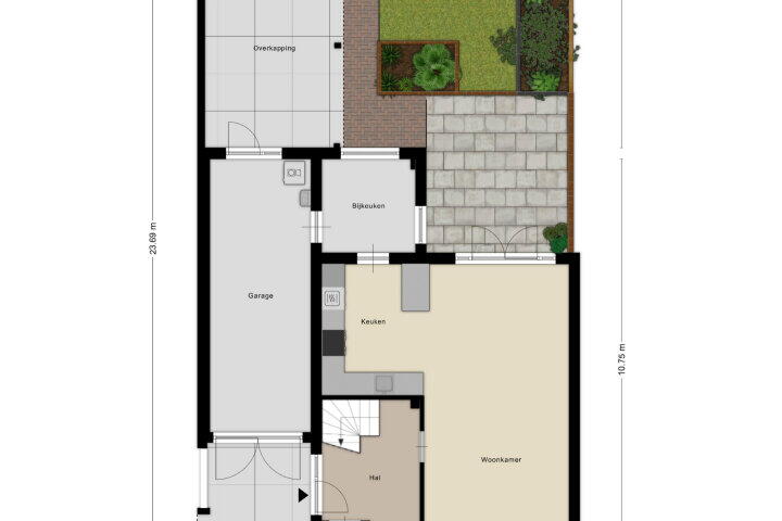Plattegrond – Blauwe Hof 4404, Wijchen
