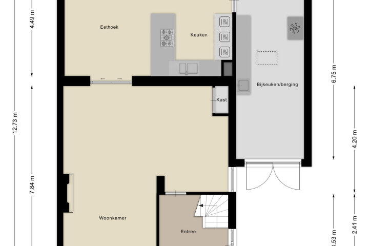 Plattegrond – Blauwe Hof 6121, Wijchen