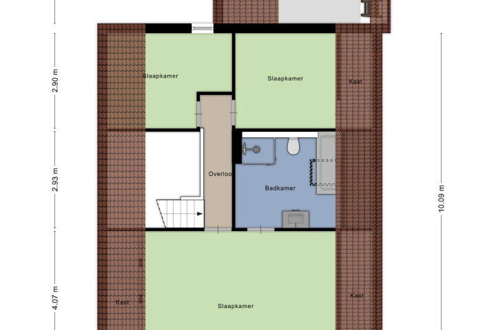 Plattegrond – Blauwe Hof 7703, Wijchen