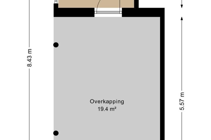 Plattegrond – Bloemstraat 12, Roden