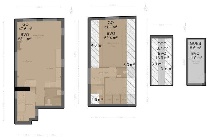Plattegrond – Bloemstraat 27 2A, Amsterdam