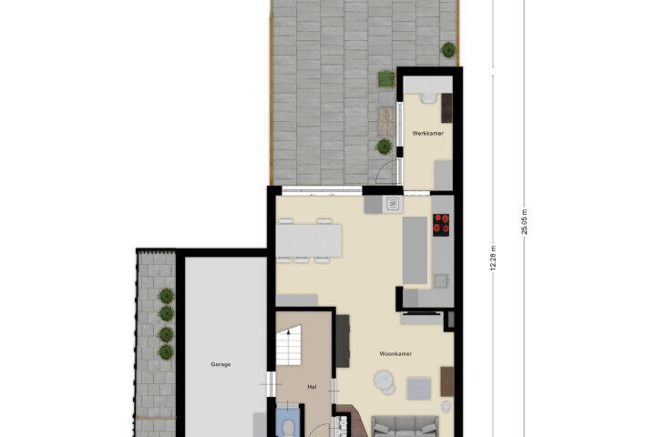Plattegrond – Blomakker 14, Wouw