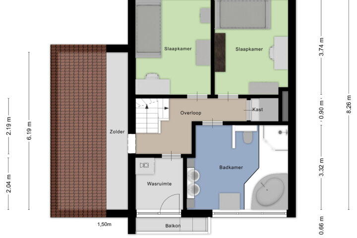 Plattegrond – Blomakker 14, Wouw