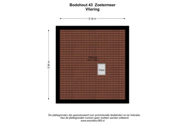 Plattegrond – Bodohout 43, Zoetermeer