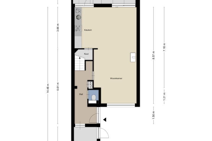 Plattegrond – Bogaartsborg 32, Maastricht