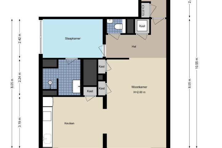 Plattegrond – Bolestein 280, Amsterdam