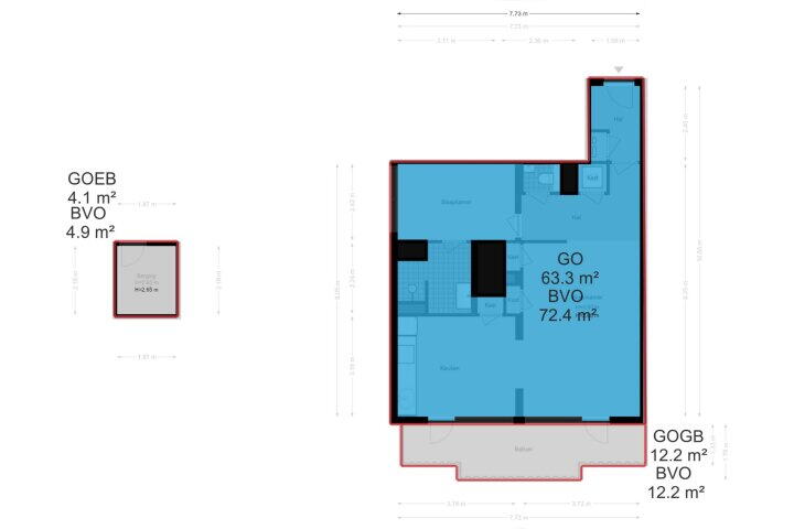 Plattegrond – Bolestein 280, Amsterdam