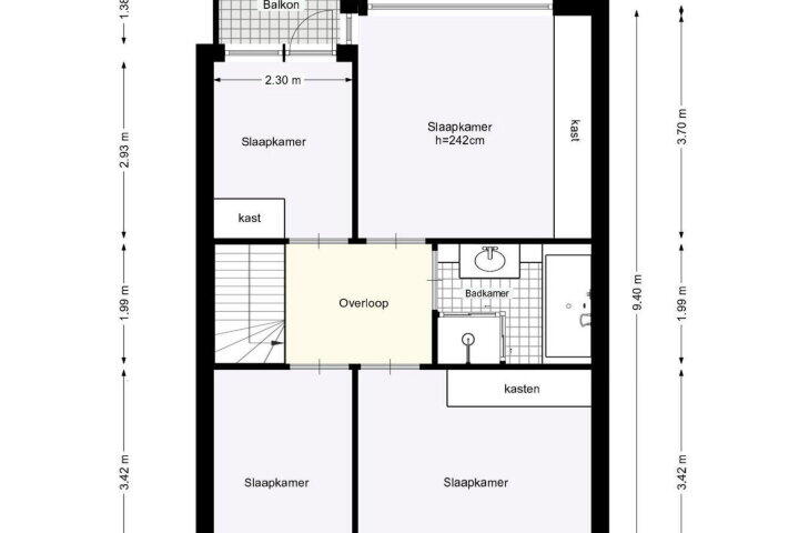 Plattegrond – Bolestein 79, Amsterdam