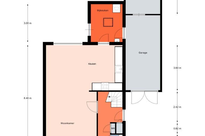 Plattegrond – Bolster 25, Peize