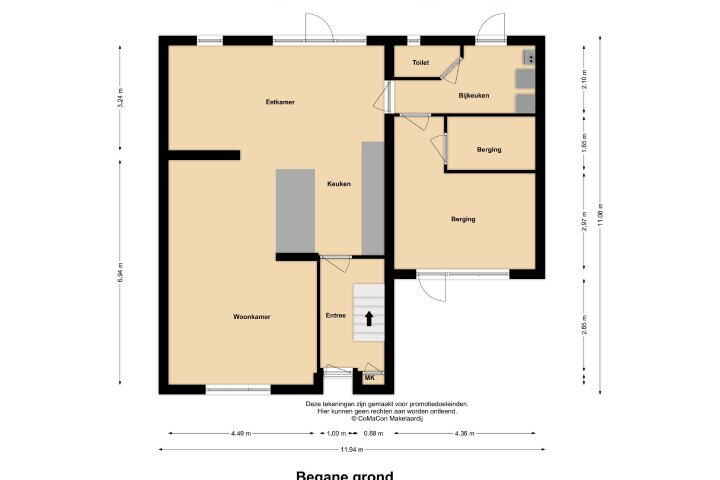 Plattegrond – Bonenkampstraat 12, Lottum