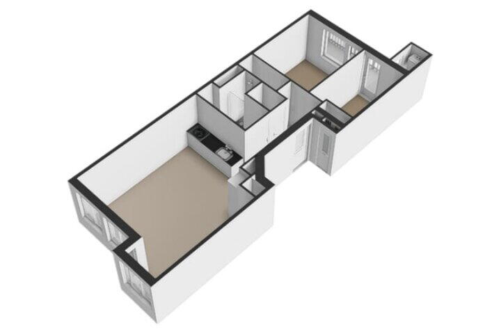 Plattegrond – Boomstraat 53 B, Amsterdam