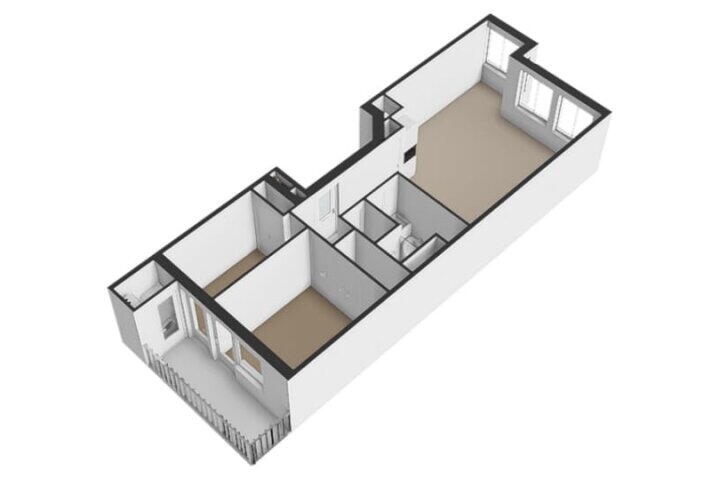 Plattegrond – Boomstraat 53 B, Amsterdam
