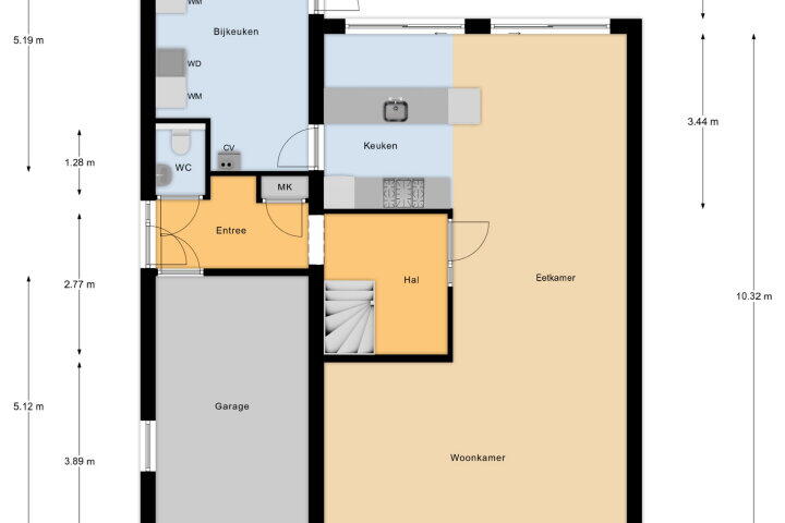 Plattegrond – Boonmanstraat 11, 's-heerenhoek