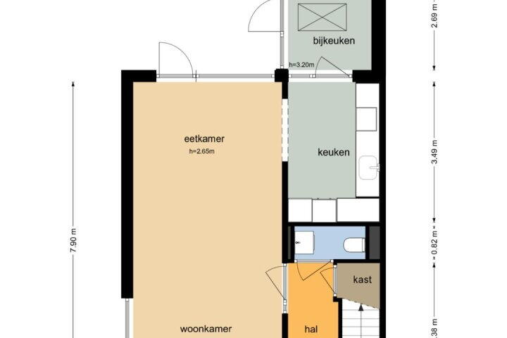 Plattegrond – Borghoornsweg 20, Annen
