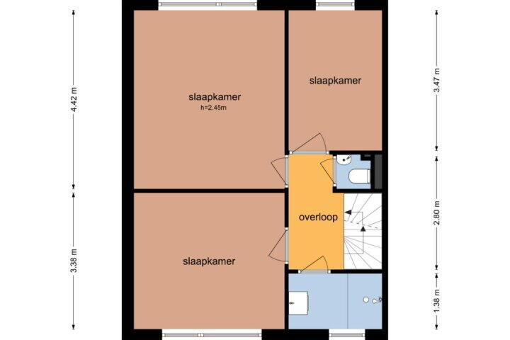 Plattegrond – Borghoornsweg 20, Annen