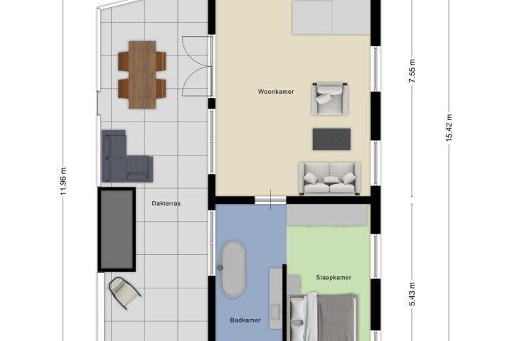 Plattegrond – Borneostraat 4 Y, Amsterdam