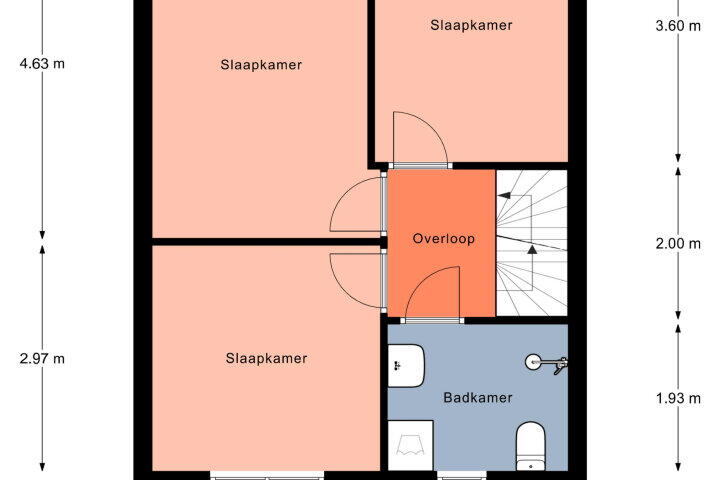Plattegrond – Bosbesstraat 48, Nijmegen