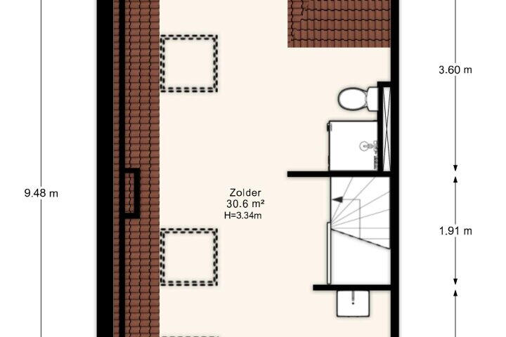 Plattegrond – Bos en Vaartlaan 26, Amstelveen