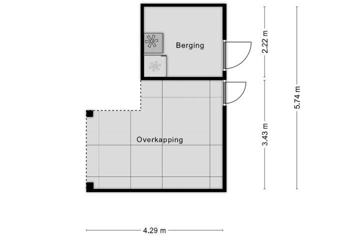 Plattegrond – Boskampen 13, Gieten