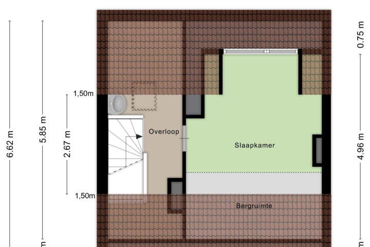 Plattegrond – Boskampen 6, Gieten