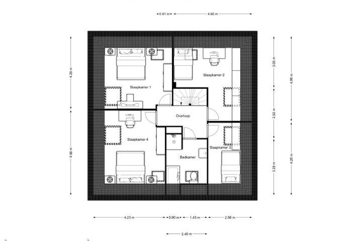 Plattegrond – Bosschawei 5, Boornbergum