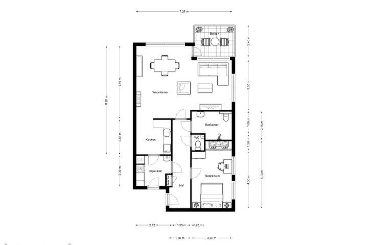 Plattegrond – Bosschawei 66, Boornbergum