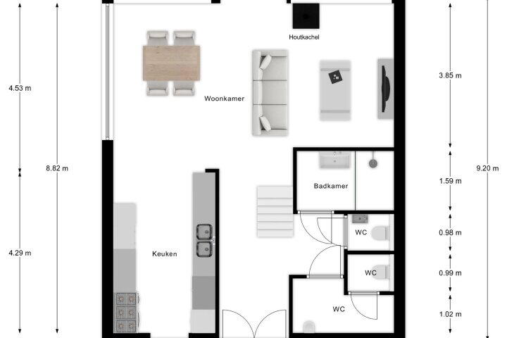 Plattegrond – Bosserheide 43 a, Well L